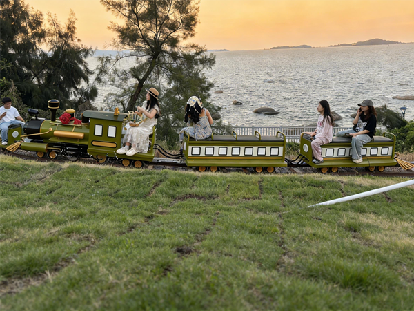 Track shadows accompany the sea
