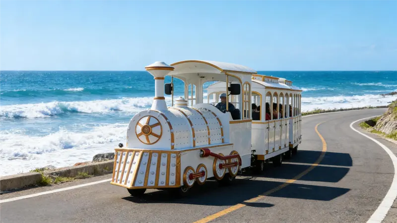 Seaside themed retro style