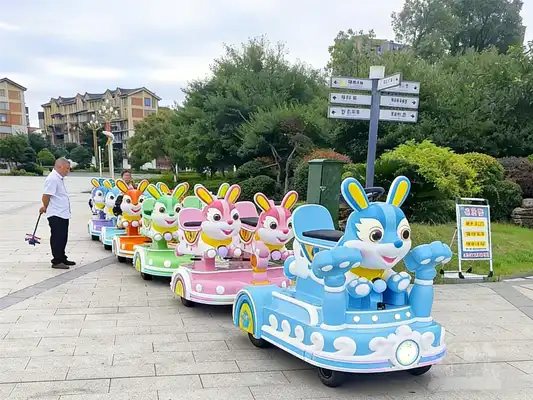 Rainbow Bunny Train