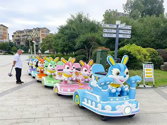 Rainbow Bunny Train