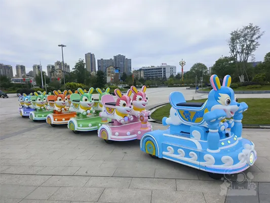 Rainbow Bunny Train