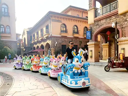 Rainbow Bunny Train
