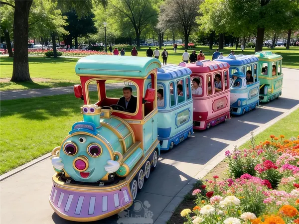 Cute Eye Light Track Miniature Train