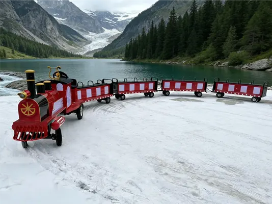 Red Gold Steam Train